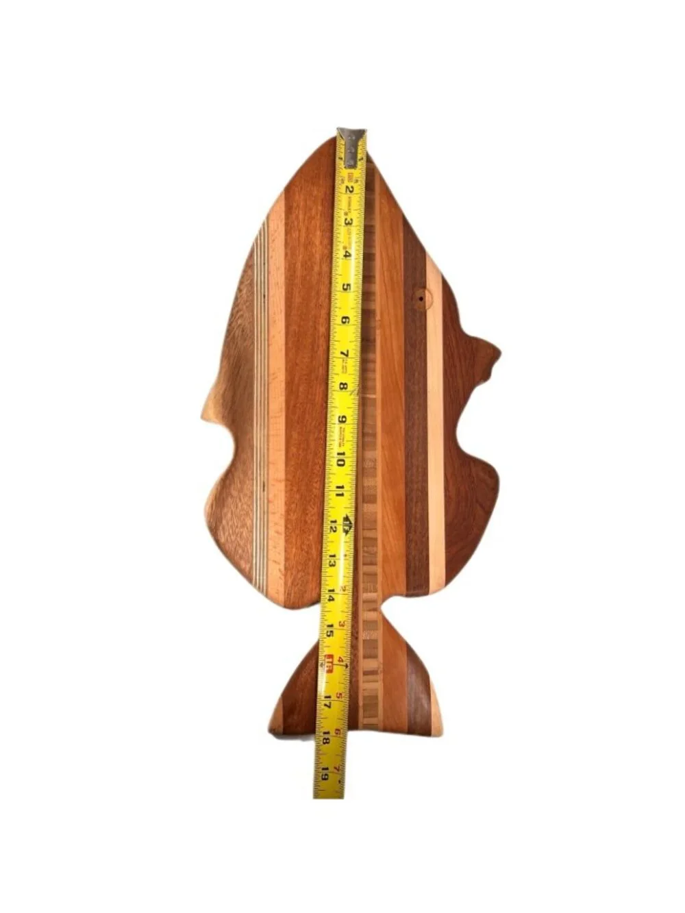 Handmade Inlaid Fish Cutting Board Hard Wood Charcuterie Cheese